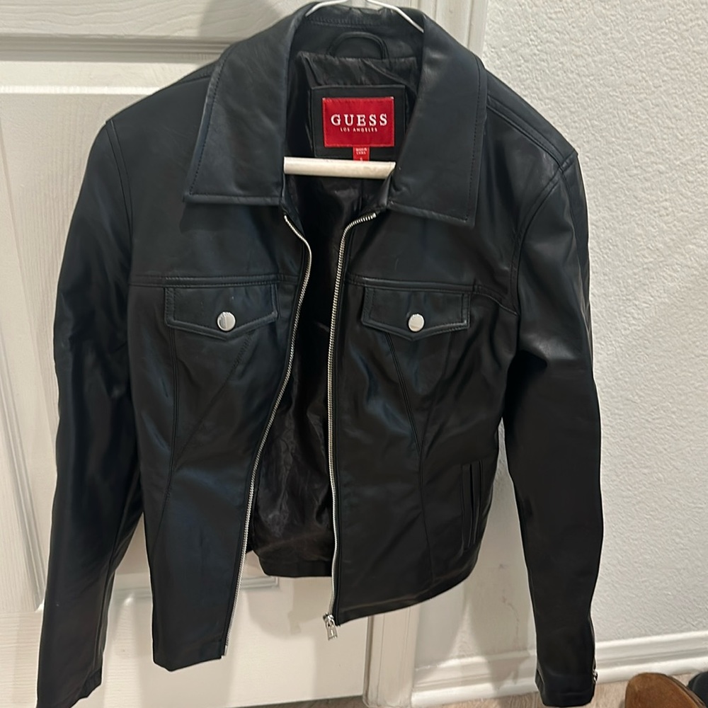 Guess vegan leather jacket lightweight